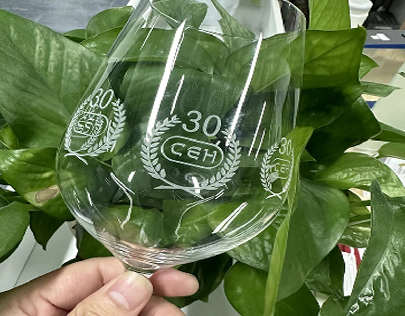 UV laser marking on glass UV laser marking on glass